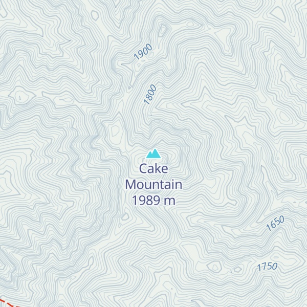 Map of Cake Mountain