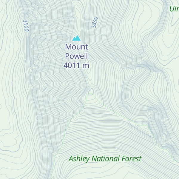 Map of Mount Powell-South Peak
