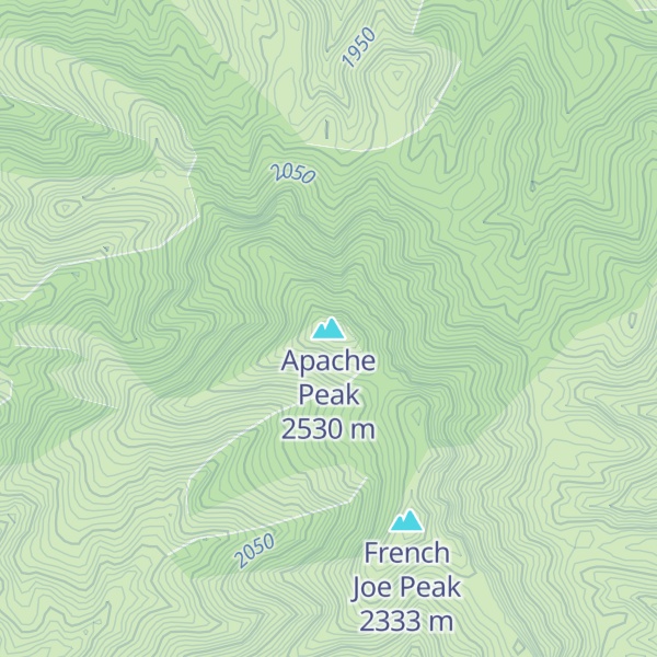 Map of Apache Peak