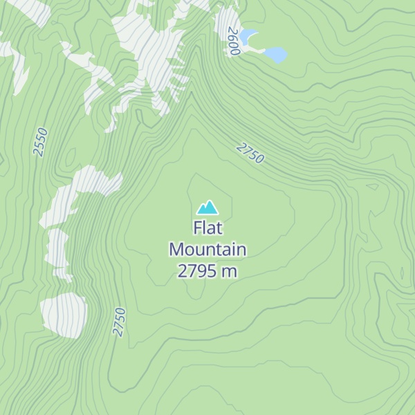 Map of Flat Mountain