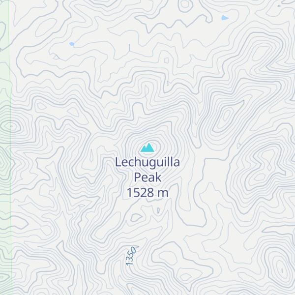 Map of Lechuguilla Peak