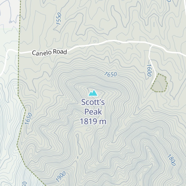 Map of Scott's Peak