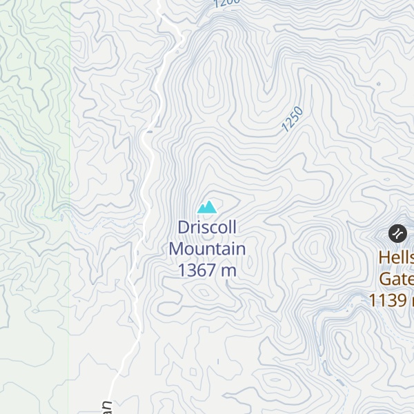 Map of Driscoll Mountain