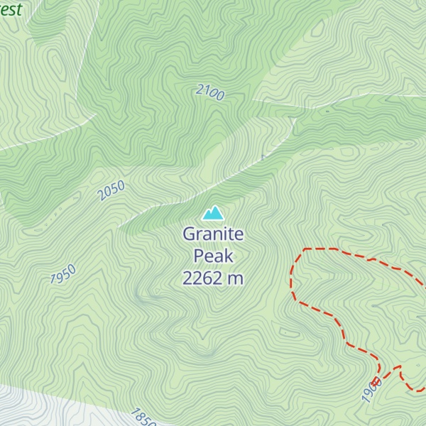 Map of Granite Peak
