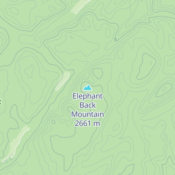 Map of Elephant Back Mountain