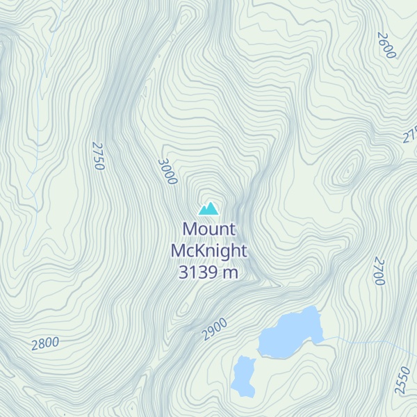 Map of Mount McKnight