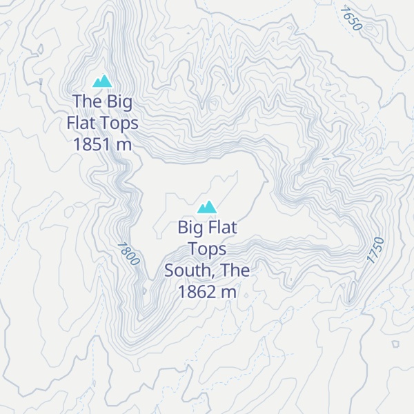 Map of Big Flat Tops South, The