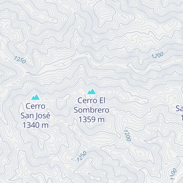 Map of Cerro El Sombrero