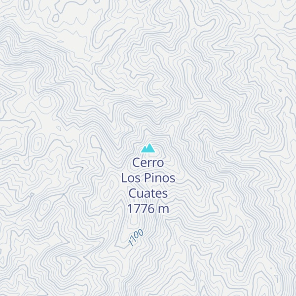 Map of Cerro Los Pinos Cuates