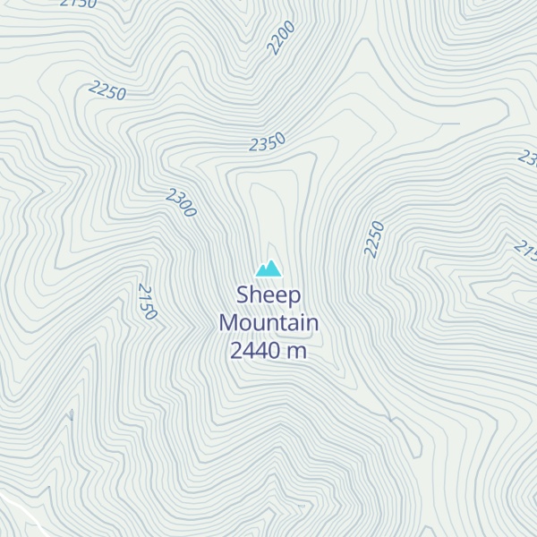 Map of Sheep Mountain