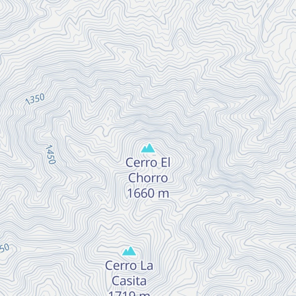 Map of Cerro El Chorro