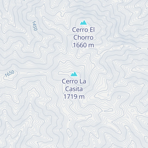 Map of Cerro La Casita