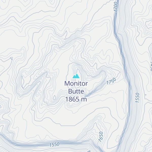 Map of Monitor Butte