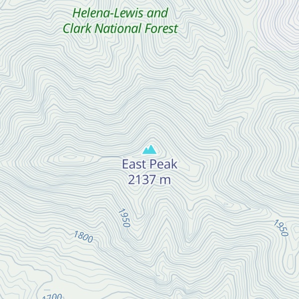 Map of East Peak