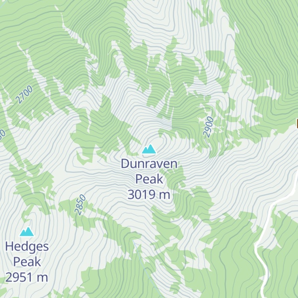 Map of Dunraven Peak
