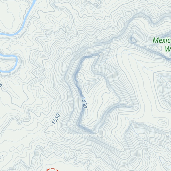 Map of Mexican Mountain