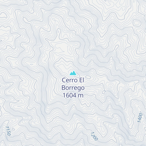 Map of Cerro El Borrego