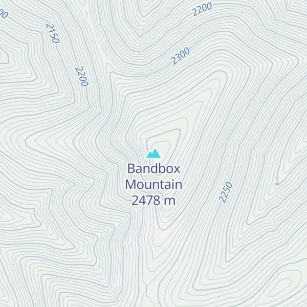 Map of Bandbox Mountain