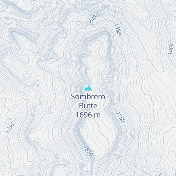 Map of Sombrero Butte