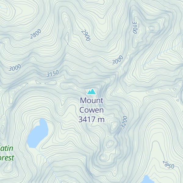 Map of Mount Cowen