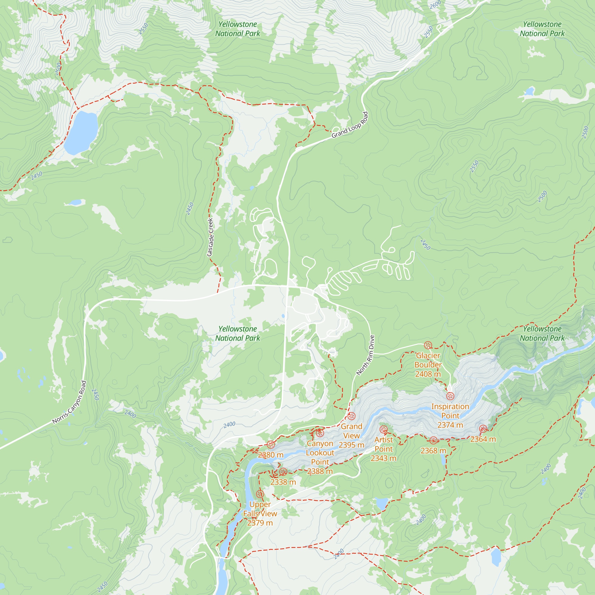 Canyon Visitor Education Center map