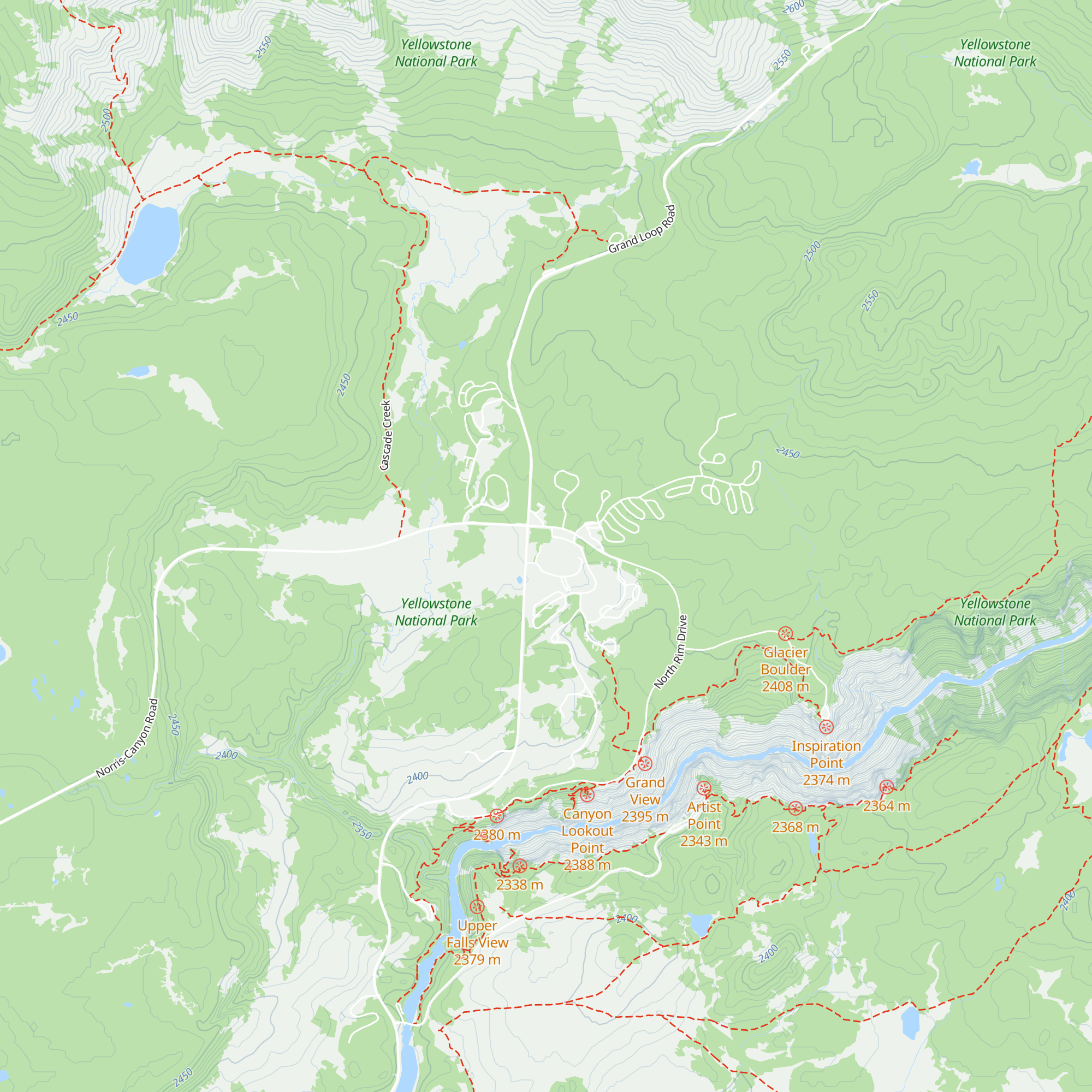 Canyon Visitor Education Center map