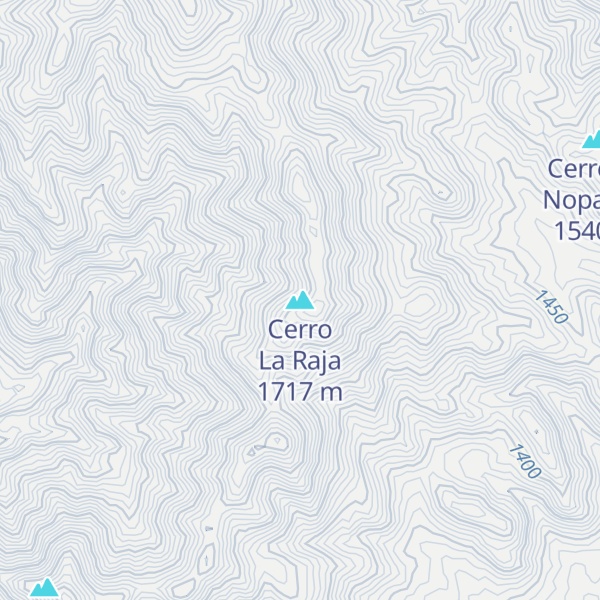 Map of Cerro La Raja