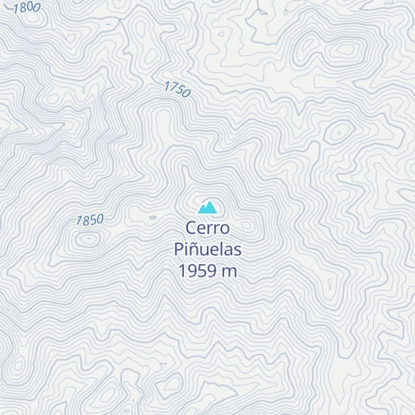 Map of Cerro Piñuelas