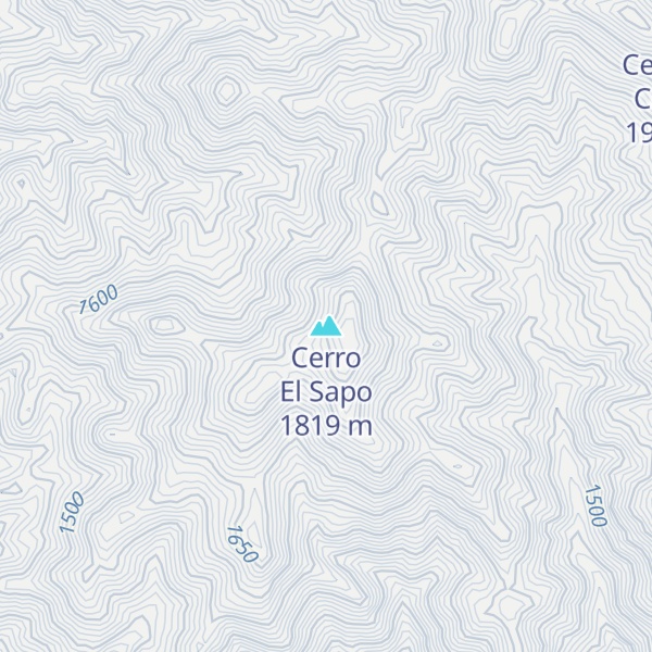 Map of Cerro El Sapo