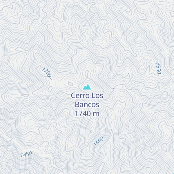 Map of Cerro Los Bancos