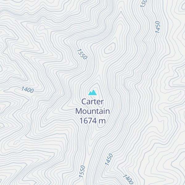 Map of Carter Mountain