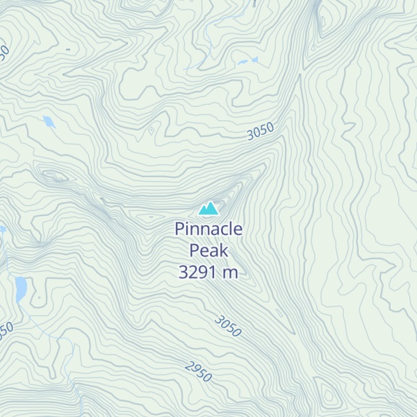 Map of Pinnacle Peak