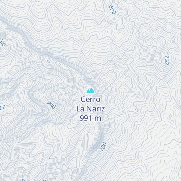 Map of Cerro La Nariz