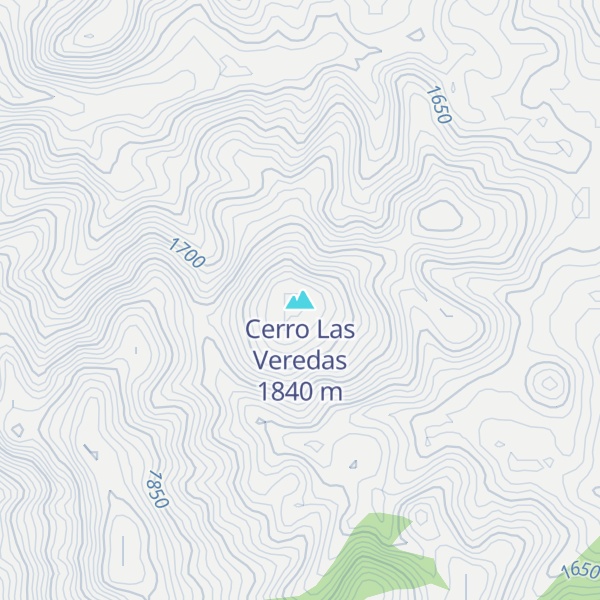 Map of Cerro Las Veredas