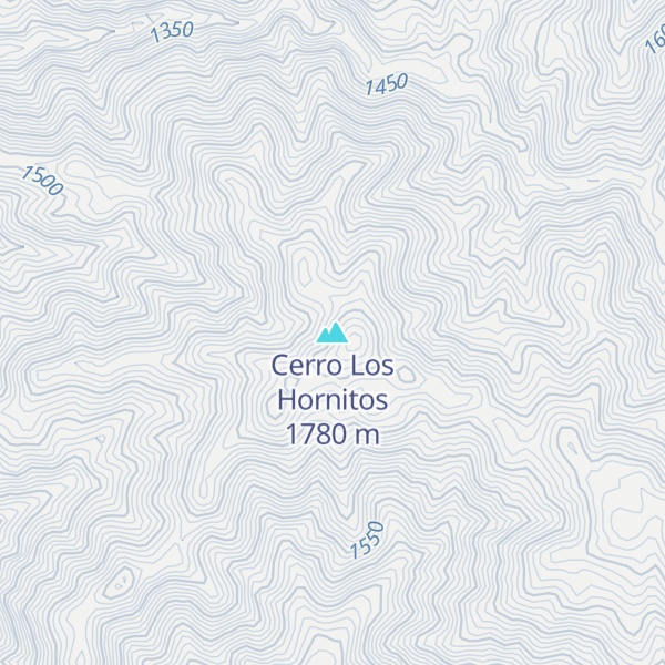 Map of Cerro Los Hornitos