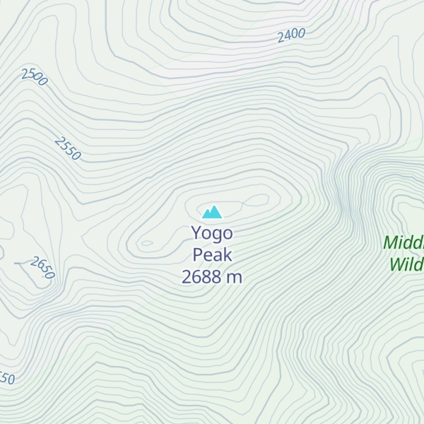 Map of Yogo Peak