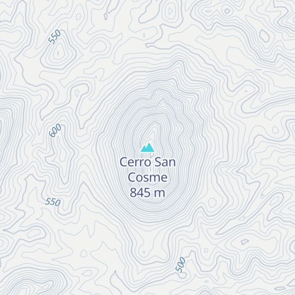 Map of Cerro San Cosme
