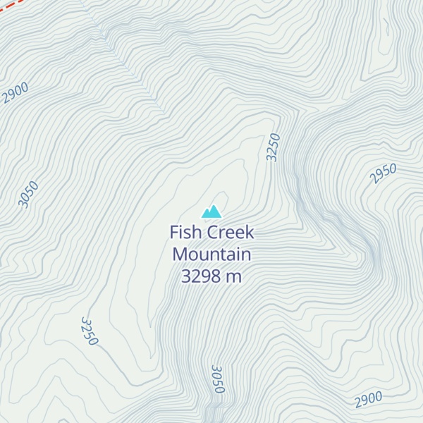 Map of Fish Creek Mountain