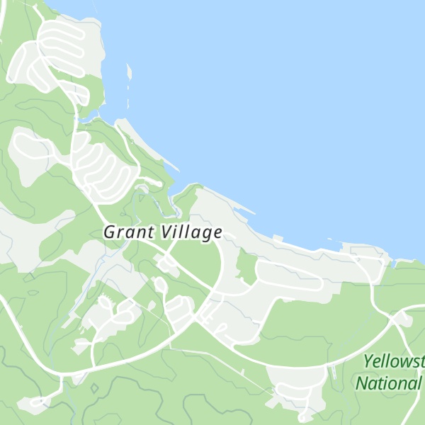 Map of Grant Village Visitors Center