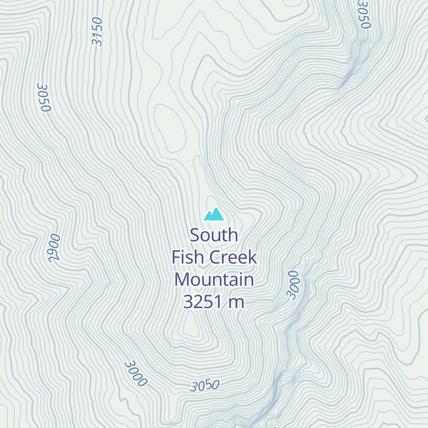 Map of South Fish Creek Mountain