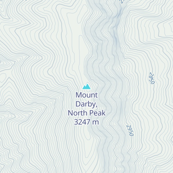 Map of Mount Darby, North Peak