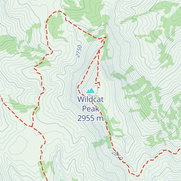 Map of Wildcat Peak