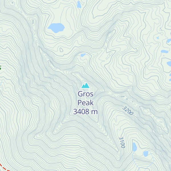 Map of Gros Peak