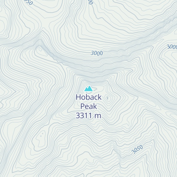 Map of Hoback Peak