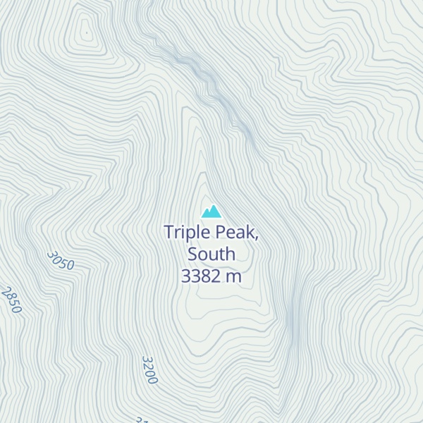 Map of Triple Peak, South