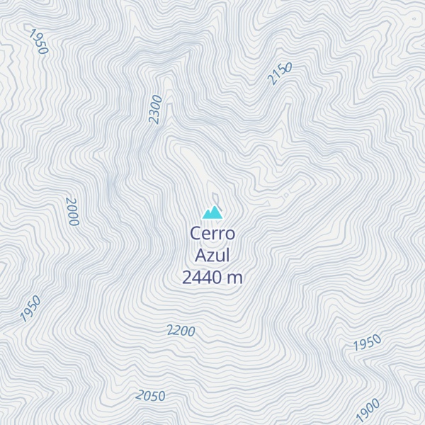 Map of Cerro Azul