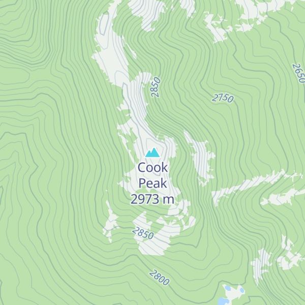 Map of Cook Peak