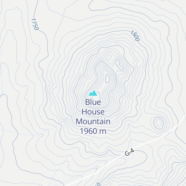 Map of Blue House Mountain