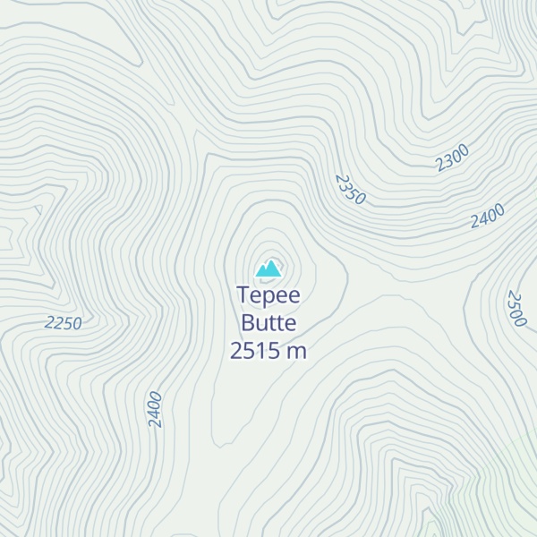 Map of Tepee Butte