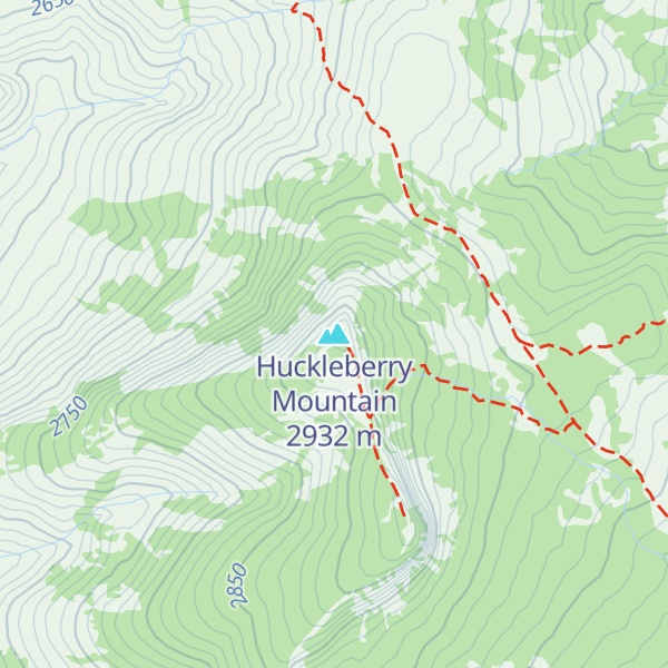 Map of Huckleberry Mountain